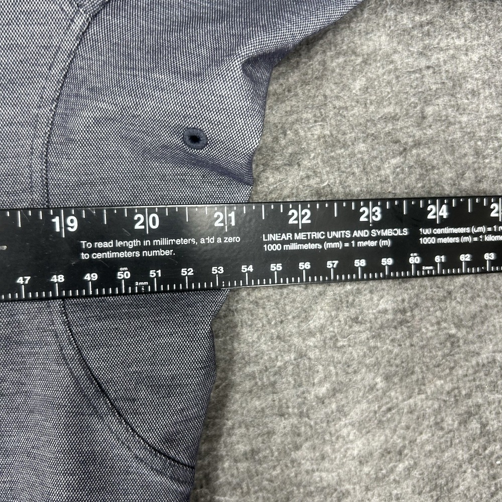 Lululemon Commission Shirt Mens L River Blue Enzyme Dyed Long Sleeve - Picture 7 of 11